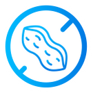 Icon indicating peanut-free certification for Freezie Fruits freeze-dried snacks.