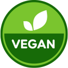 Vegan-certified badge highlighting Freezie Fruits’ plant-based freeze-dried snacks.