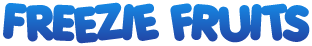 Freezie Fruits long horizontal logo in blue text.