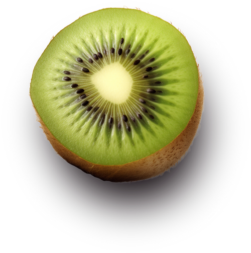 Vibrant texture of kiwis in the background, transmitting the energy and freshness of Freezie Fruits.