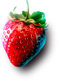 Strawberry used as a background on the Freezie Fruits page, highlighting the naturalness and fruity flavor.