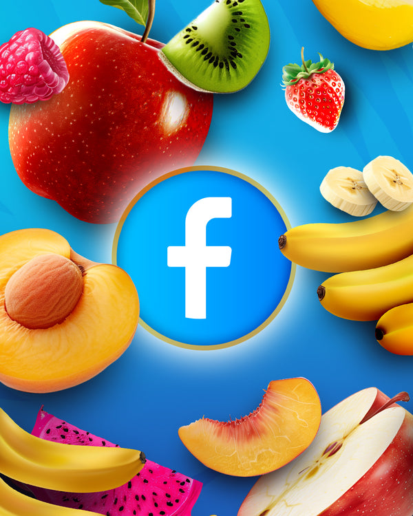 Close-up of vibrant freeze-dried fruits by Freezie Fruits for social media branding.